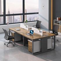 Grapefruit see office furniture steel frame staff office table and chair combination card holder 4 four people 6 station computer table