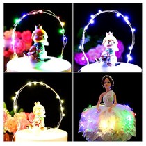diy1 meter button led light line gift box light with flashing bouquet color light baking gift box decorative light battery string
