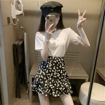2021 summer new Korean version can be salt can be sweet light cooked small fragrance small skirt floral small daisy dress female