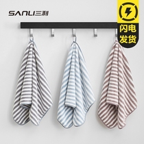 Sanli coral velvet towel microfiber is softer than cotton water absorption thickening face dry hair towel does not lose hair