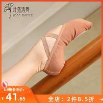 Ye Qingqing dance four-sided elastic fabric super-elastic soft cotton show instep no lace-up bag feet do not fall back professional dance shoes