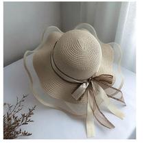 Net red straw hat girl Summer Beach seaside sun sunshade vacation sun hat sun hat