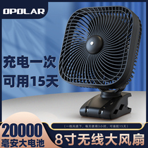 Polar USB small fan student dormitory bed bench clip portable silent office baby charging fan
