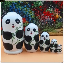 Russian Jacket Boutique Panda 5 Floors Swing Piece Children Puzzle Toys Doll Eco-friendly Gift New 1201