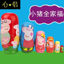 Russian 6-story Condom Cartoon Small Pig Wooden Birthday Feature Creative Graduation Gift Tourism Souvenir