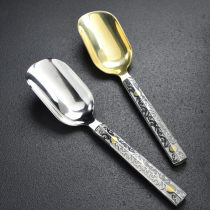 Tea spoon tea spoon tea spoon tea tea set accessories stainless steel tea shovel cast teaspoon single tea ceremony six gentlemen