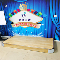 Kindergarten small host performance stage Classroom podium Wooden floor Conference room speech Mobile platform customization