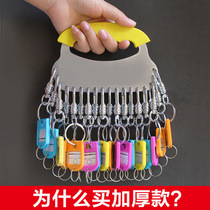 Stainless steel thickened key storage disc Key ring ring can be classified and managed with a marker card charter gusset string