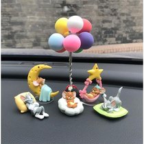 Car Pendulum Personality Cute Cat and Mouse Cake Hand Office Creative On-board Interior Supplies Goddess Upscale Decoration