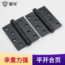 Stainless steel flat opening hinge thickened silent hinge 4 inch bedroom large wooden door flat opening mother and child loose leaf folding