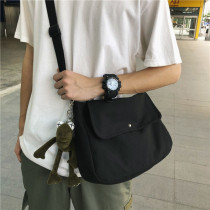 Korean student canvas shoulder bag Japanese literature and art men and women Small Satchel Tide brand casual simple crossbody bag