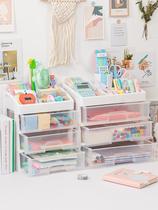 Pen container 2021 new popular primary school students ins girl heart creative simple drawer type student pen container multifunctional