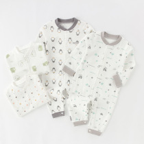 Newborn Khaclothes Baby One-piece Clothes Pure Cotton Sleeping Clothes Spring Summer Long Sleeves Spring Autumn with baby climbing clothes babyclothes