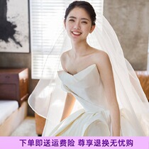 French satin wedding dress 2021 New tailing temperament little man bridal dress Mortal