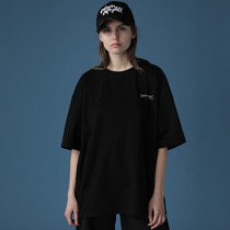 2021 new black t-shirt women loose solid color half-sleeve t-shirt harajuku medium long top short-sleeved ins tide summer