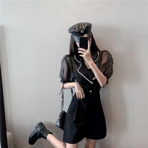 The new Korean version of the Hong Kong flavor French shirt loose bubble sleeves retro organza top womens summer new trend