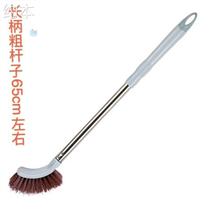 Long handle Stainless Steel Rod Toilet Toilet Brush Without Dead Angle Clean Toilet Brush Squatting Pan Wash Toilet Brush