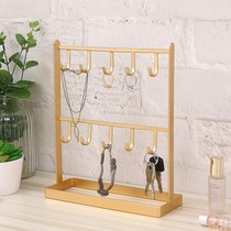 Desktop wrought iron key jewelry rack creative shelf door storage adhesive hook entrance key rack
