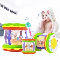 Charging beat drum baby music hand drum can childrens early education puzzle carousel baby toy