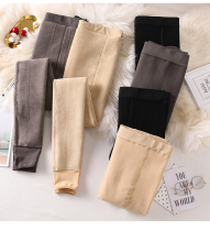 Plus Fattening Yard Gestation Maternity Dress Winter Clothing Fashion Tobelly Long Pants High Waist Plus Suede Conditioning Elastic Thickened Stomping Silk Socks