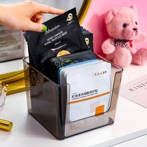 Mask storage box with lid drawer desktop large capacity for refrigerator transparent acrylic artifact finishing shelf