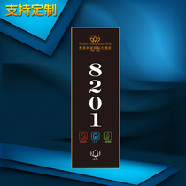 Hotel electronic door display do not disturb doorbell cleaning switch guest room luminous house number hotel electronic house number 12