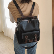 Shoulder bag bag female 2021 New retro British Korean version simple Joker College student bag female travel backpack tide