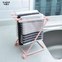 Kitchen cold rag rack towel hanger household simple washing towel rack water Cup vertical storage rack storage rack