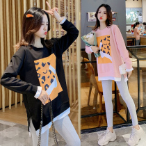 Pregnant Woman Spring Clothing Suit Fashion style Ocean Gas Spring Autumn pregnant woman Liant-Weater blouse T-shirt t-shirt season
