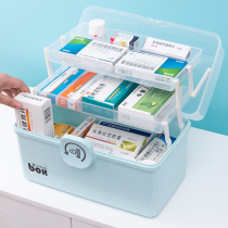 Medical box household large capacity household portable full set large large emergency medical box small medicine storage box