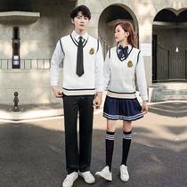 Middle school uniform suit college style Korean version of British class uniform autumn High School campus clothing jk uniform chorus