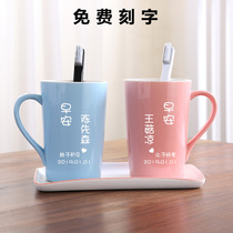 Korean version of the creative ceramic wash cup couple set toothbrush cup a pair of European-style mouthwash cup home brushing cup