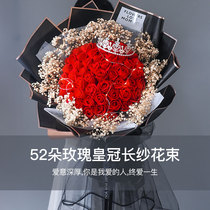 Big bunch of starry dried flowers real lanterns Bouquet Soap Roses send girlfriends birthday Valentines Day gifts