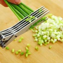 Kitchen multifunctional sharp stainless steel three-layer five-layer steel scallions scissors Laver crunchy food scissors strong multi-layer scissors