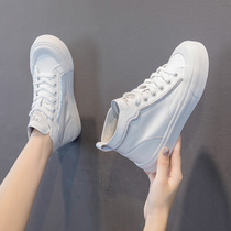 High-top thick-soled white shoes womens shoes 2021 autumn new board shoes Korean ulzzang harajuku casual shoes trend