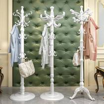 Eurostyle solid wood cloister shelving bedroom hanging clothes hanger home living room Single rod minimalist clothes rack plus coarse vertical