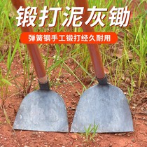 Spring steel hand-forged agricultural hoe outdoor vegetable weeding and turning up the mountain long handle agricultural tools hoeing and digging