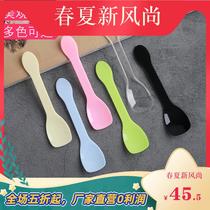 Disposable spoon Creative cute plastic spoon Ice cream dessert jelly pudding Coffee stirring small spoon Independent