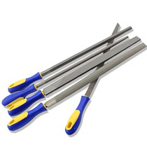 Middle tooth rubber handle file middle tooth round file square file semi-round file comfortable file flat file triangle handle rubber non-slip