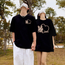 Couple T - shirt short sleeve 2023 new summer trend clothes niche high - feeling different suits