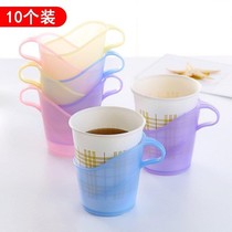 Thickened cup holder disposable paper cup holder tea cup holder plastic heat insulation creative anti-scalding high-end water cup cup holder