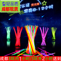 Chengdu spot trembles dancing childrens concert Road toys disposable light stick night luminous bracelet 100
