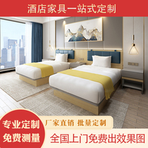 Home Hotel Furniture Hotel Standard Room Full Custom Standard Room TV Cabinet Wardrobe Bedside Cabinet Writing Desk King Bed
