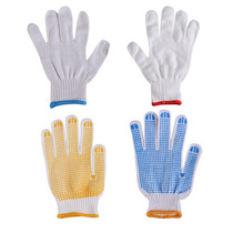  Bead dispensing canvas gloves pure cotton non-slip mechanical welding welder wear-resistant thickening work labor protection protective supplies