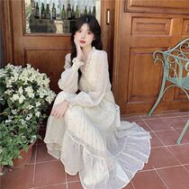 Spring womens dress Long dress 2022 New supersenssen Fairy Skirt Temperament Style High Waist Tea Hysterone Dress