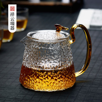 Household heat-resistant flower teapot thickened glass teapot bubble teapot high temperature filter boiling teapot boiling water set tea set