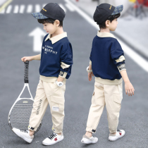 Boy Clothing Boy Spring Autumn Suit 2022 Spring new Korean version CUHK Tong Sports Leisure handsome Two sets of clothing
