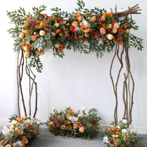 Sen Ensemble Autumn Color Arch Wedding Celebration Flower Art Greeting Flower Photography Background Arrangement Decorative Prop Road Leading Strip Flower Platoon