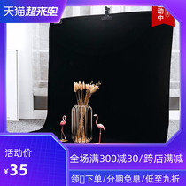 Black light-absorbing cloth photography photo background cloth Black flannel shaking sound live solid color background cloth thickened non-reflective