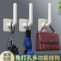 Punch-free adhesive hook Strong adhesive hanger Wall Wall kitchen bedroom door back clothes no trace stick hook